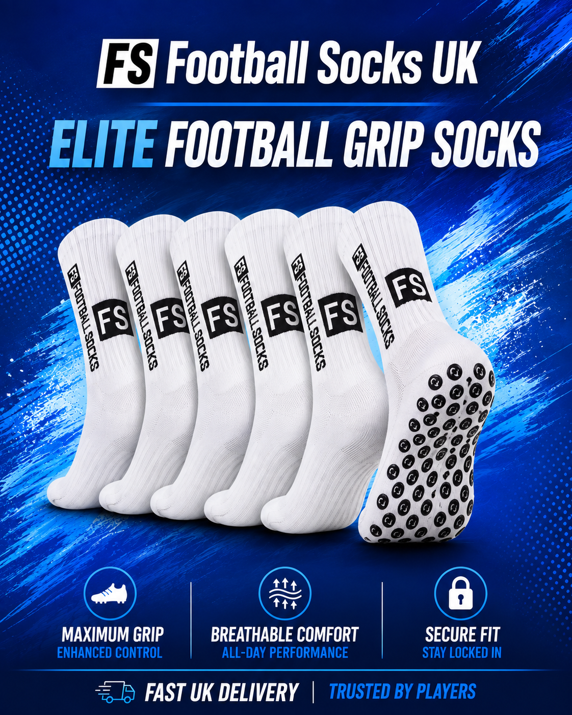 Football Grip Socks Men’s UK 6 Pairs