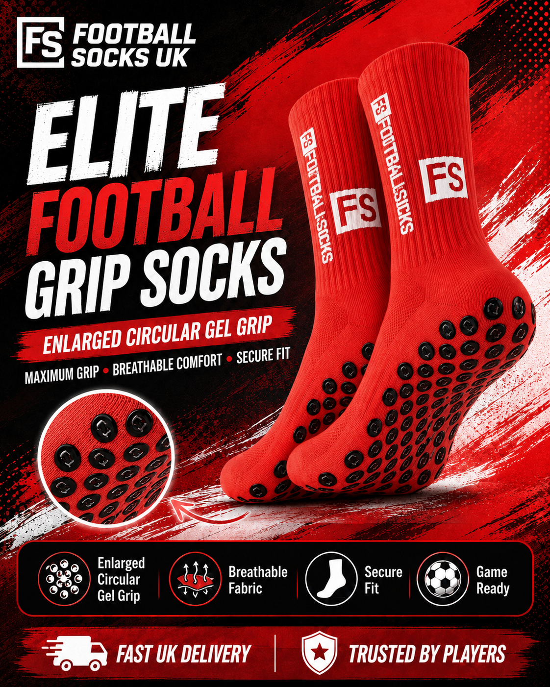 Football Grip Socks Men’s UK 6 Pairs
