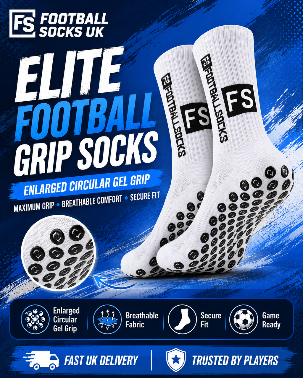 Football Grip Socks Men’s UK 6 Pairs